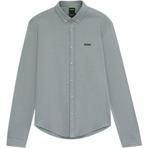 Regular-fit overhemd van dynamische katoenen jersey