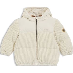 Pufferjack voor kinderen met corduroy details