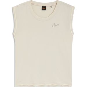 BOSS - Blousetop - Zacht Katoen - Gelaagd Effect - Kristallen Logo