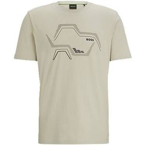 T-shirt van katoenen jersey met ronde hals en trendy artwork