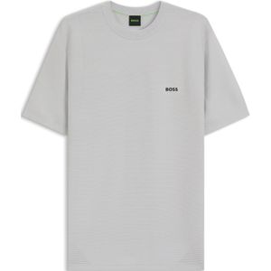 Ribgebreide trui met logodetail