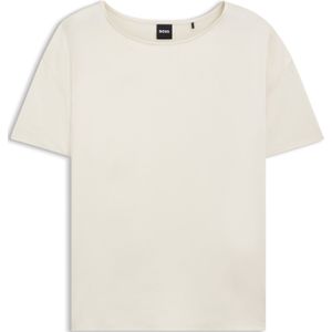 Regular-fit T-shirt met voorkant van stretchzijde