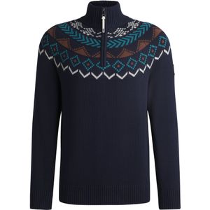 Ruitertrui in troyer-stijl met gebreid patroon