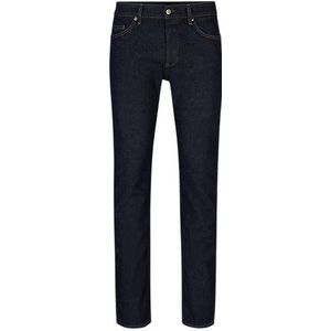 Slim-fit jeans van donkerblauw comfortabel stretchdenim