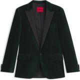 HUGO - Henry254E1X - Smoking - Effen - Slim Fit - Puur Katoenfluweel