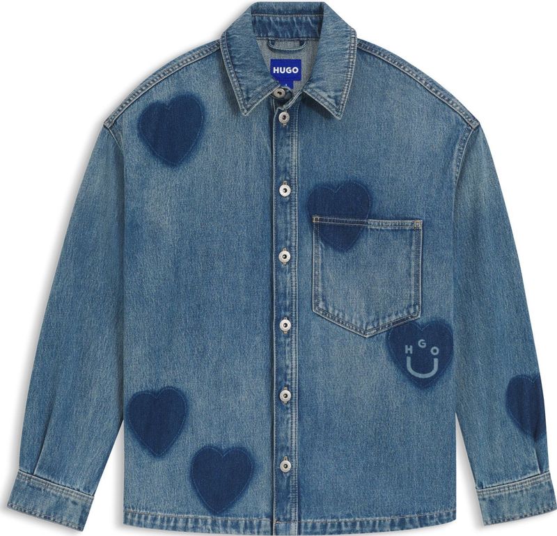 Hugo Blue - Garesa - Jeansoverhemd - Mêlee - Puur Katoen