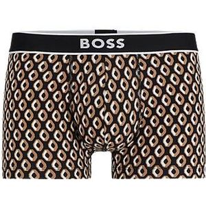 Boxershort met normale taille van stretchkatoen en met seizoensprint