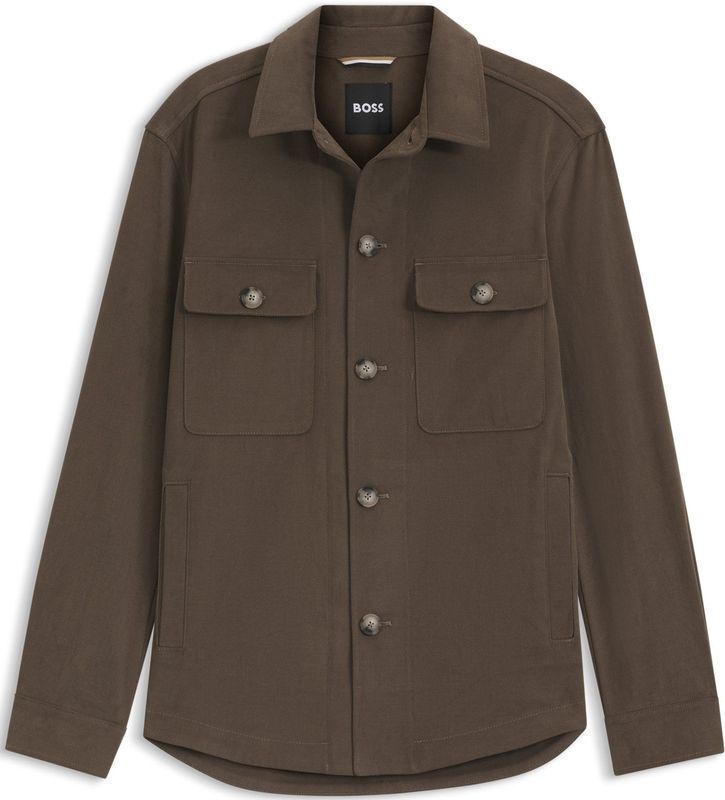 BOSS - Overshirt - Gemerceriseerd Stretchkatoen - Ruimvallend