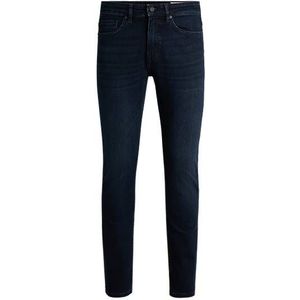 Slim-fit jeans van blauwzwart soft-motion denim