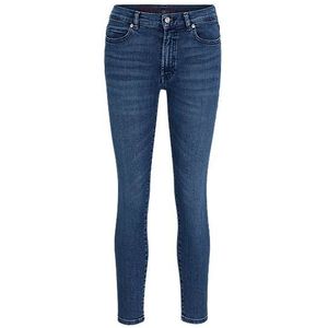 Extra slim-fit jeans van superelastisch blauw denim