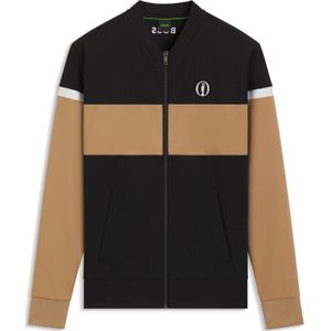 BOSSvoor mannen. 50548932 Sweatshirt Color Block zwart, bruin (L), Casual, Katoen