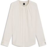BOSS - Kraagloze Blouse - Stretchzijde - Regular-fit