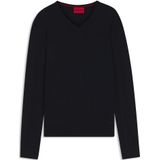HUGO - Gebreide Trui - V-hals - Merinowol