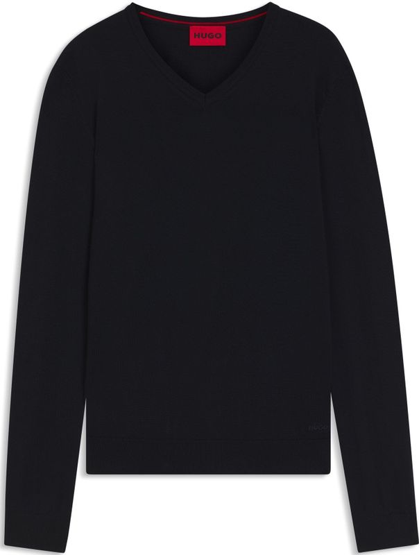 HUGO - Gebreide Trui - V-hals - Merinowol
