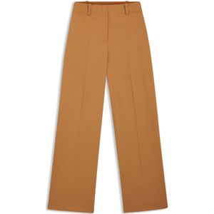 Regular-fit broek van gemêleerd flanel