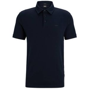 Slim-fit polo met logoprint van rubber