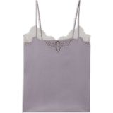 BOSS - 50548401 - Kanten Satijnen Top - Lila - Polyester