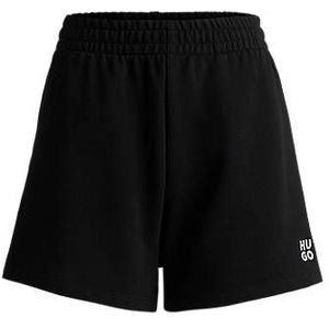 Regular-fit shorts van katoenen badstof met tweedelig logo
