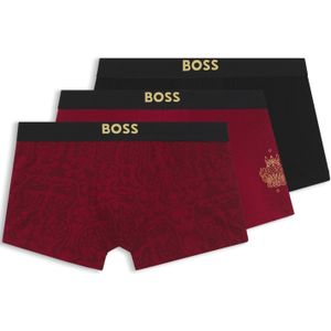 Set van drie korte boxers van stretchkatoen