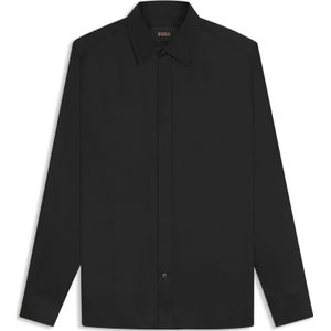 Slim-fit overhemd van in Italië vervaardigde twill van zijde