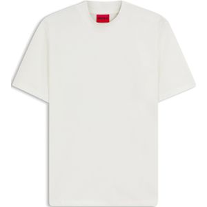 Slim-fit T-shirt van stretchkatoen met opstaande kraag