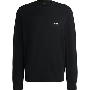 Dry-flex - Gebreide Trui - Zwart - 48% Polyester 39% Virgin Wol 11% Polyamide 2% Elastaan