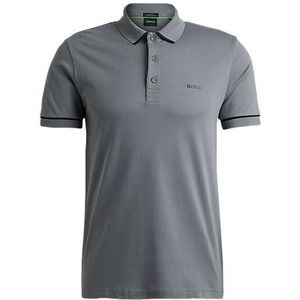 Slim-fit polo van interlocked katoen met contrasterende details