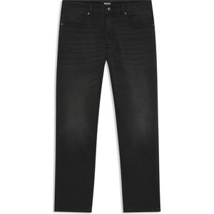 Relaxed-fit jeans van zwart stretchdenim