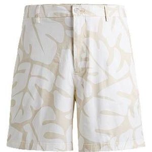 Regular-fit shorts in twill van stretchkatoen met print