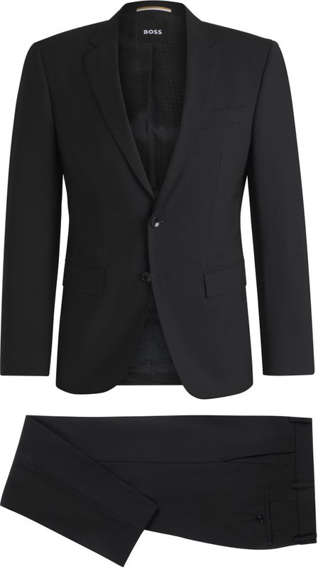 BOSS - Tweedelig Slim-fit Pak - Scheerwol - Met Stretch