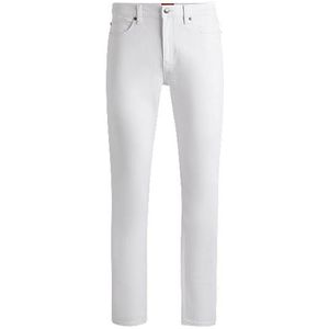 Slim-fit jeans van wit stretchdenim
