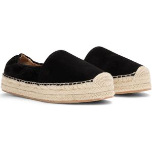 Espadrilles van suède met elastische hiel