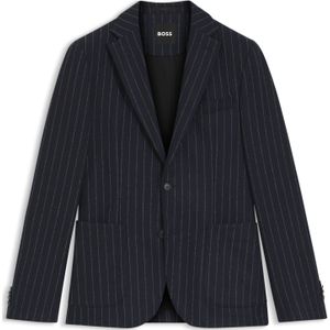 Slim-fit blazer van stretchflanel met strepen