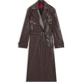 HUGO - MALITTE - Damestrenchcoat - Glanzend - Regular Fit