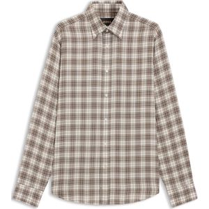 Regular-fit overhemd van Italiaanse geruite katoen