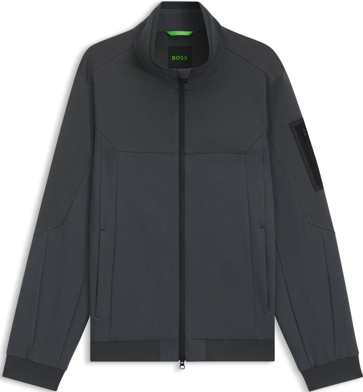 BOSS - Waterafstotend Jack - Jersey en Softshell Materiaal - Retro Geïnspireerde Blouson Styling