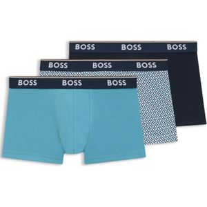 Set van drie korte boxers met logotailleband van stretchkatoen