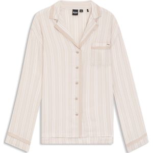 Gestreept pyjamashirt met logodetail