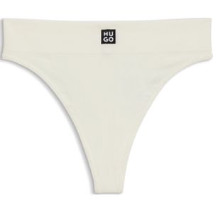 Naadloze string van geribde jacquardstof van een modalmix