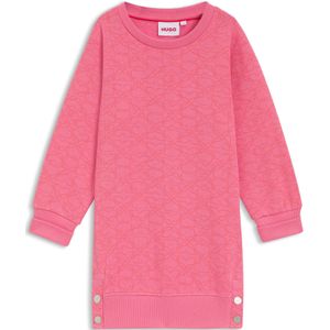 Fleece sweaterjurk voor kinderen van een katoenmix met print