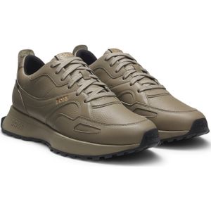 BOSS - Jonah Runn - Sneakers - Bruin - Plat - Veters - Casual