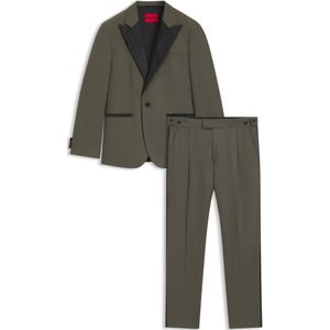 Modern-fit pak in popeline van een wolmix