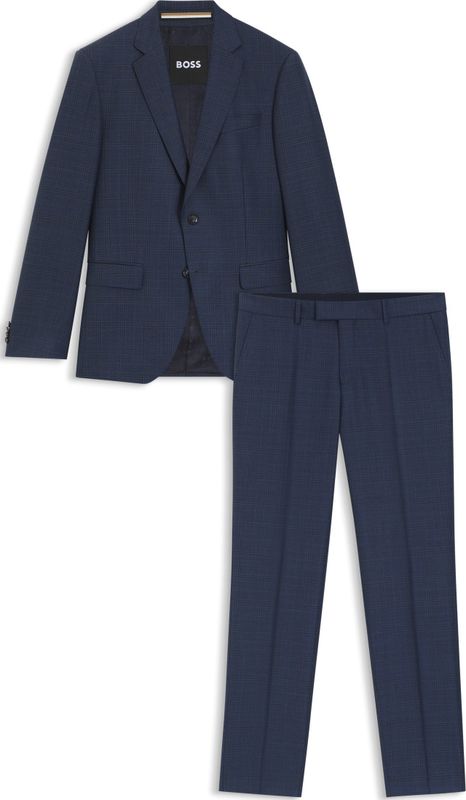 Hugo - H-Huge - Pak - Blauw - Tweed - 100% Scheerwol