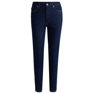 Skinny-fit jeans van donkerblauw stretchdenim