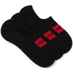 Set van drie paar onzichtbare sokken met rode logolabels