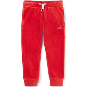 Trainingsbroek voor kinderen met logostiksel in fluweel van een katoenmix