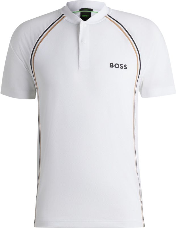 BOSS - 50538122 - Poloshirt - Wit - Sneldrogend, Polyester, Korte Mouwen