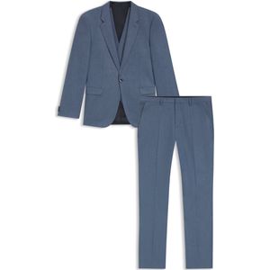 Driedelig extra slim-fit pak met microstructuur