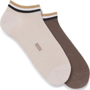 Set van twee paar enkelsokken met kenmerkend gestreepte boorden