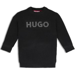 Gebreide sweaterjurk voor kinderen met logo met studs